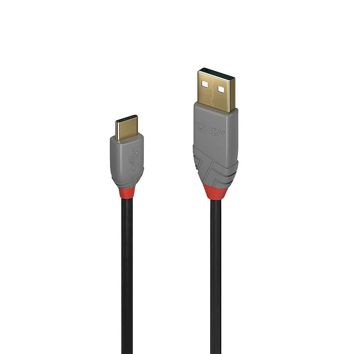 USB A - USB-C kabelis LINDY Juoda 2 m